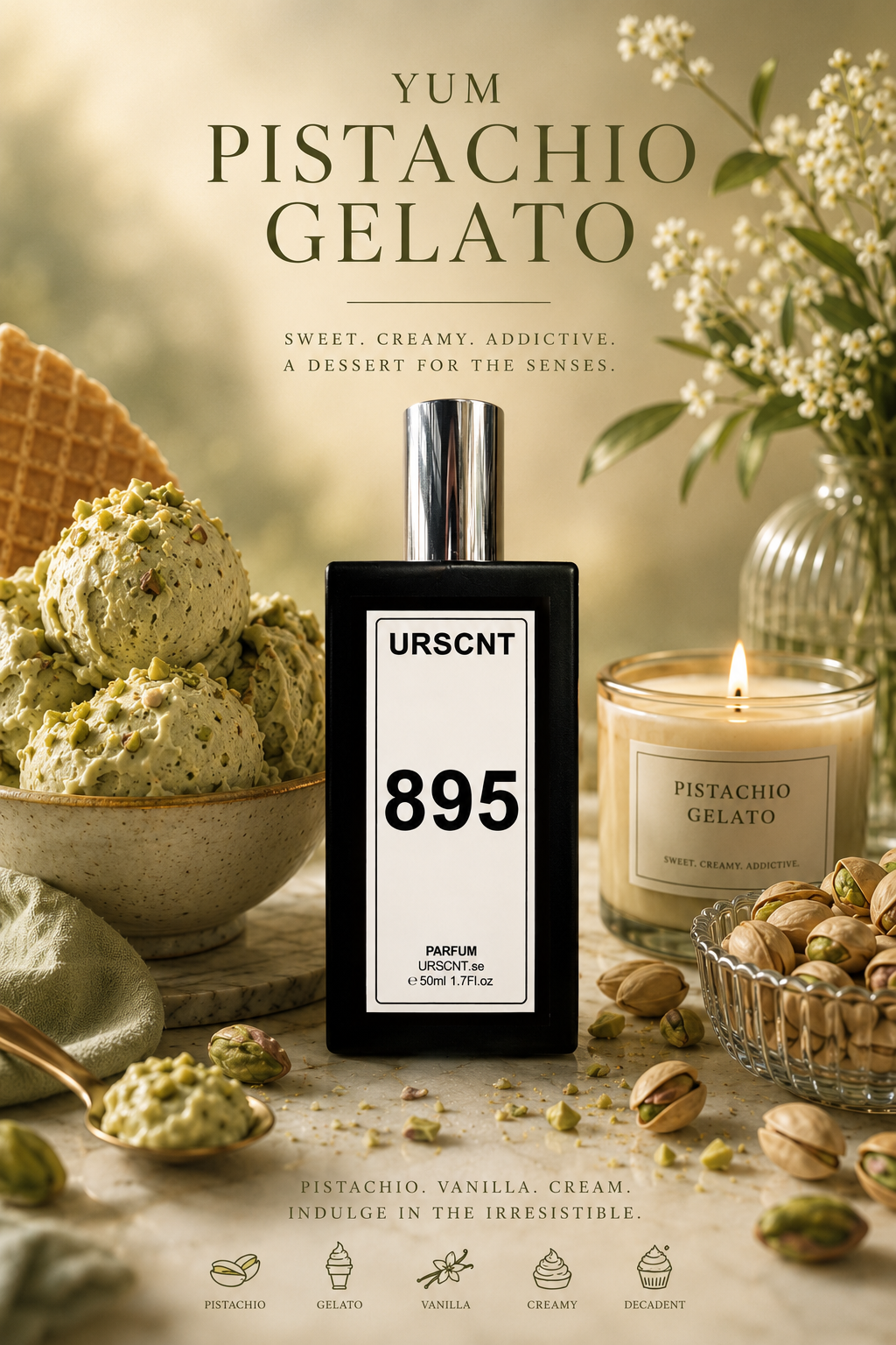  Inspirerad av Yum Pistachio Gelato 33-  No 895 Extrait De Parfum URSCNT