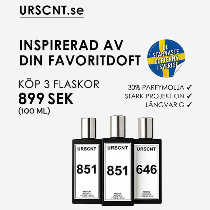 Tre flaskor à 100 ml